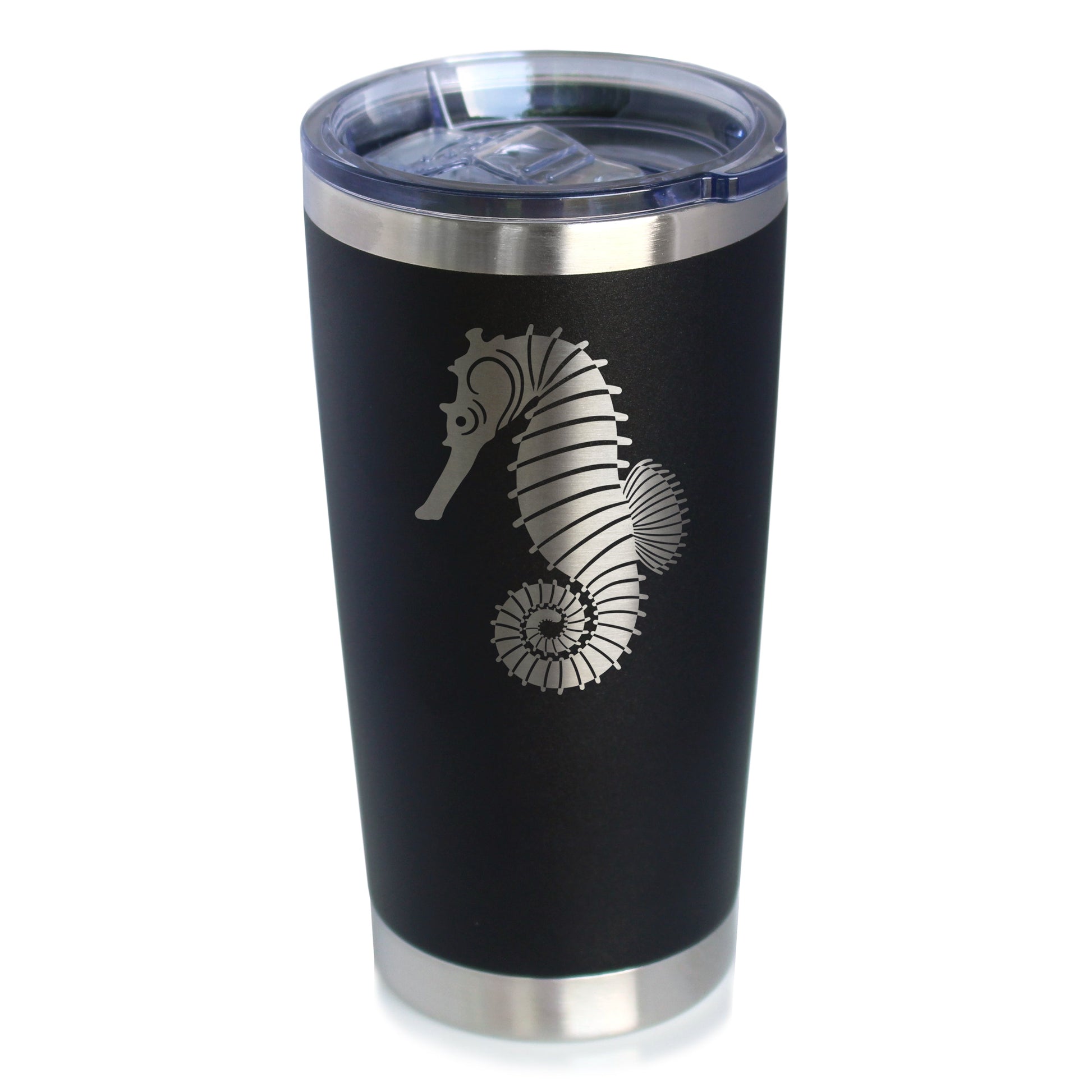 Seahorse - Cute Nautical Theme Gifts for Beach House - 20 oz Coffee Tumbler - Tampa soil911.com