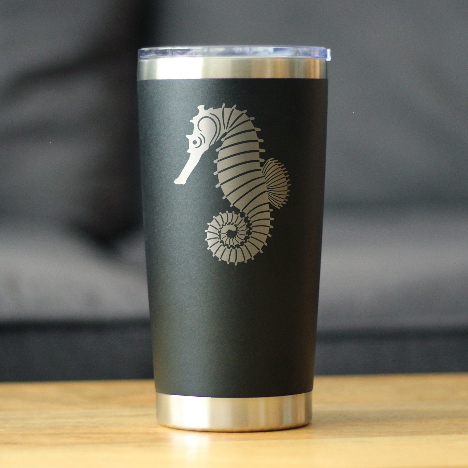 Seahorse - Cute Nautical Theme Gifts for Beach House - 20 oz Coffee Tumbler - Tampa soil911.com
