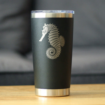 Seahorse - Cute Nautical Theme Gifts for Beach House - 20 oz Coffee Tumbler - Tampa soil911.com
