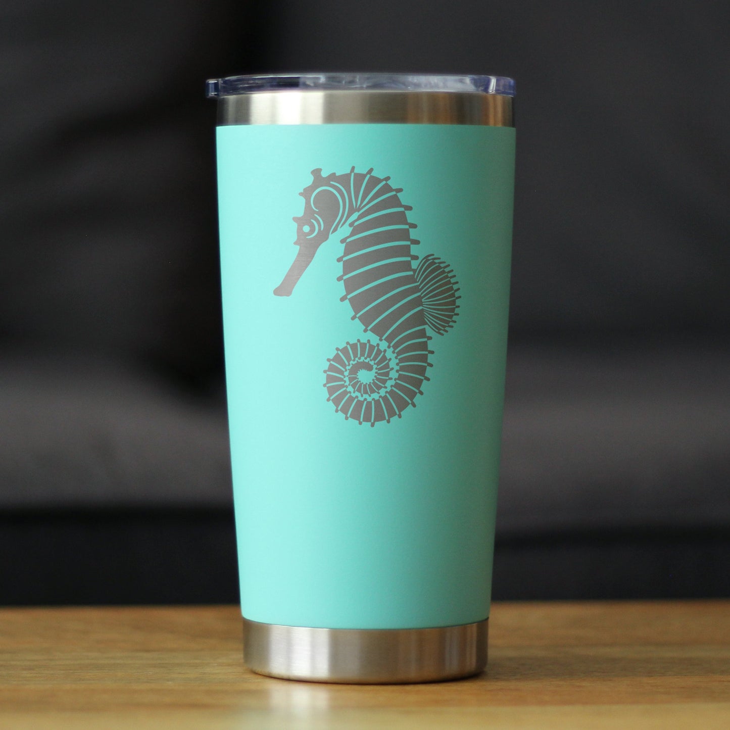 Seahorse - Cute Nautical Theme Gifts for Beach House - 20 oz Coffee Tumbler - Tampa soil911.com