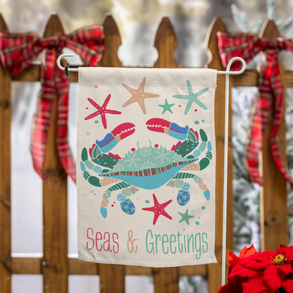 Seas & Greetings Suede Garden Flag - Tampa Home & Garden Store