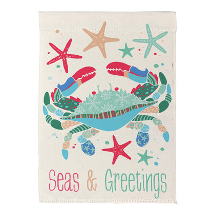 Seas & Greetings Suede Garden Flag - Tampa Home & Garden Store