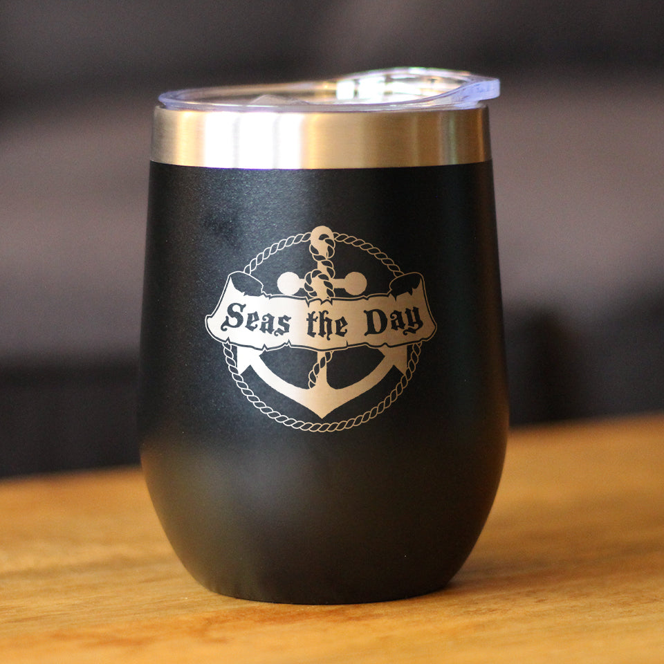 Seas the Day - Wine Tumbler - Tampa Home & Garden Store