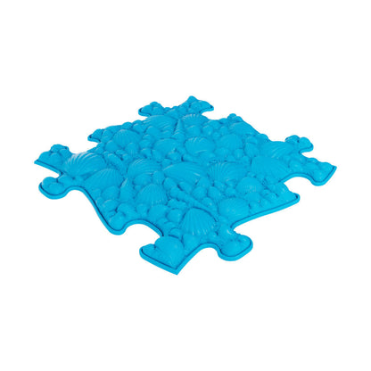 Rainbow Sensory Playmat Set blue seashell-textured interlocking mats by TINNITOTS on Tampa Home & Garden Store