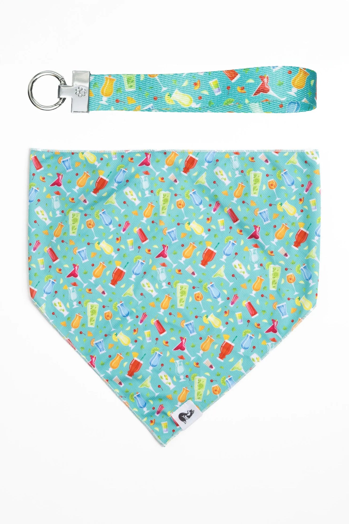Seaside Sips Dog Bandana & Matching Keychain - Tampa Home & Garden Store