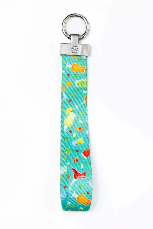 Seaside Sips Wristlet Keychain - Tampa Home & Garden Store