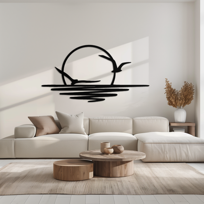 Seaside Sunset Metal Wall Art - Tranquil Ocean View Decor- KAF285 - Tampa Home & Garden Store