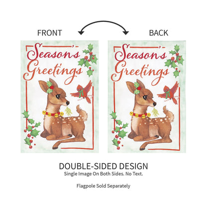 Seasons Greetings Applique House Flag - Tampa Home & Garden Store