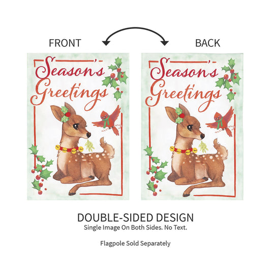Seasons Greetings Applique House Flag - Tampa Home & Garden Store