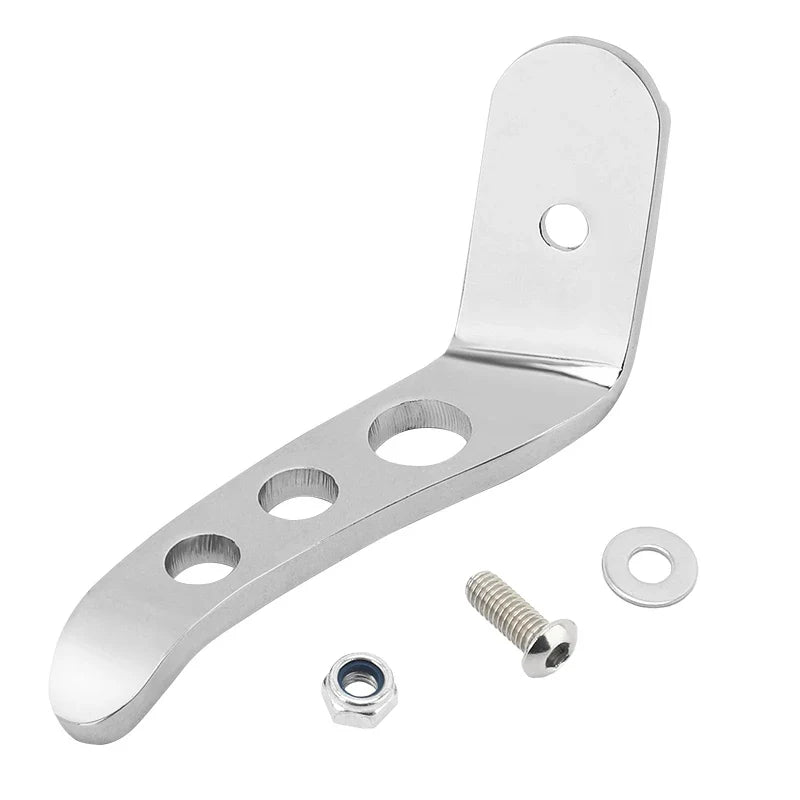 Stand Connector metal mounting bracket in silver chrome with four mounting holes BikerZoneZ on Tampa Home & Garden Store