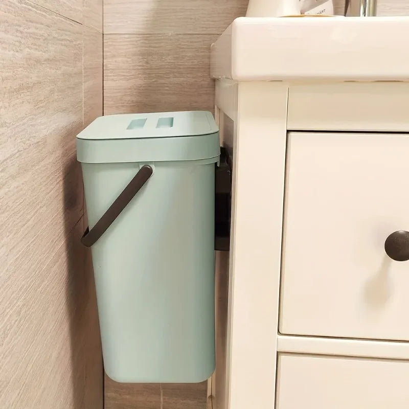 Perfecsy space-saving trash can mint-green 3/5L with quiet-close lid for kitchen or office on Tampa Home & Garden Store