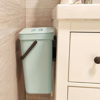 Perfecsy space-saving trash can mint-green 3/5L with quiet-close lid for kitchen or office on Tampa Home & Garden Store
