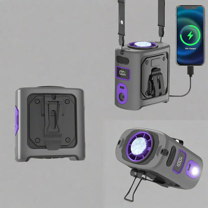 Cooling Companion | Portable Waist Fan with 8000mAh Battery | 100-Speed Adjustable for Ultimate Comfort