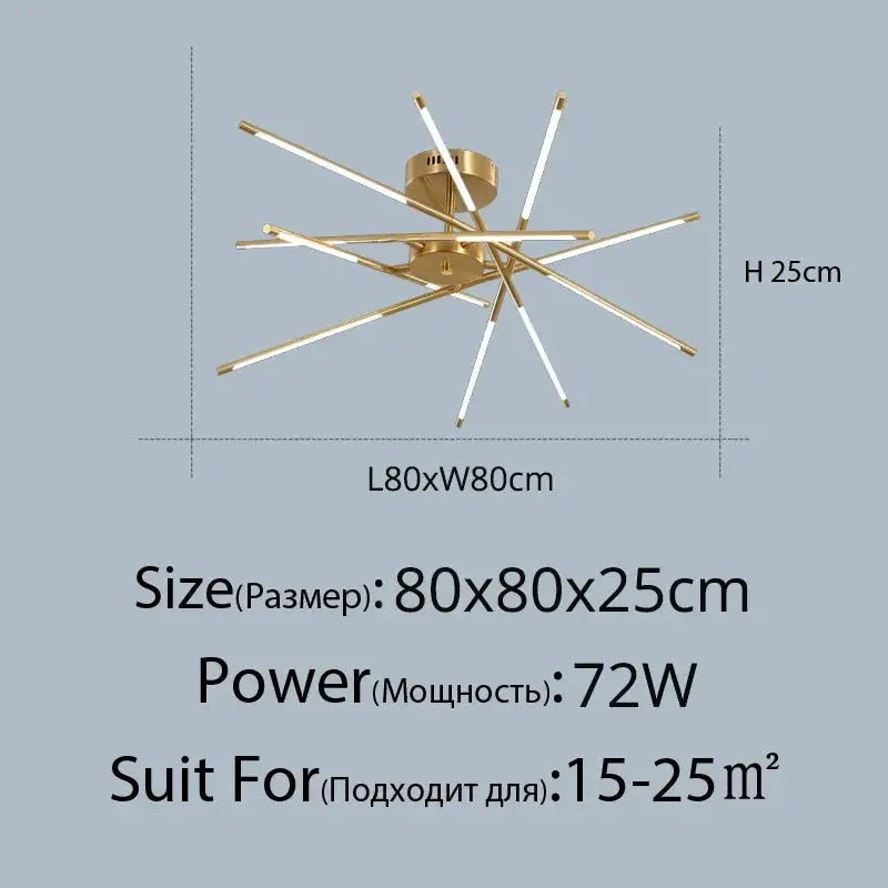 DecorBites Linen Ceiling Chandelier gold-black pendant lamp for home, office, or restaurant on Tampa Home & Garden Store