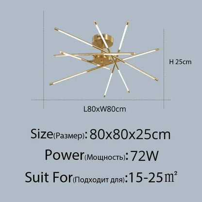 DecorBites Linen Ceiling Chandelier gold-black pendant lamp for home, office, or restaurant on Tampa Home & Garden Store