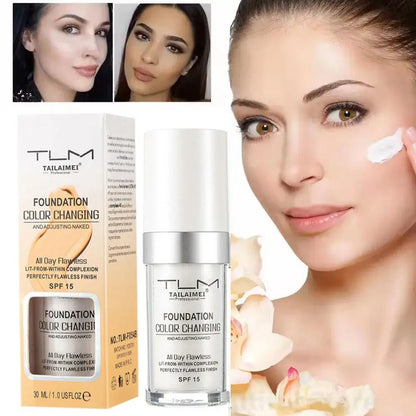 Silcy Skin 30ml tinted moisturizer foundation bottle and box SPF 15 color-changing hydration makeup two-piece set on Tampa Home & Garden Store