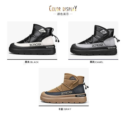 Mens Winter Ankle Boots black camel gray three colors ZOROGI logo UpTrend Deals on Tampa Home & Garden Store