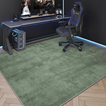 VIKAMA game room carpet green durable washable living room rug Perfecsy on Tampa Home & Garden Store