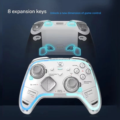 ZD Ultimate Legend game controller white with cyan RGB lighting and replaceable modules on Tampa Home & Garden Store