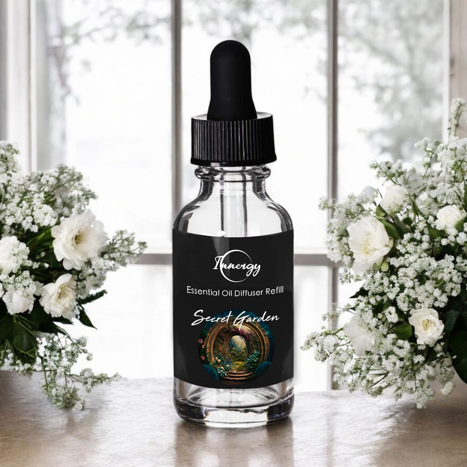 Secret Garden Crystal-Enhanced Oil Diffuser, Car Air Freshener, 8ml - Tampa Home & Garden Store