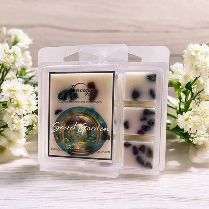 Secret Garden Crystal-Enhanced Premium Coconut-Soy Wax Melts - Tampa Home & Garden Store