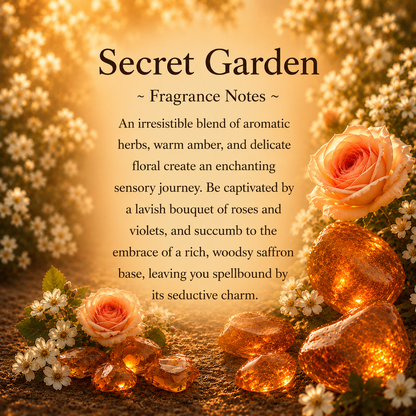 Secret Garden Crystal-Enhanced Premium Coconut-Soy Wax Melts