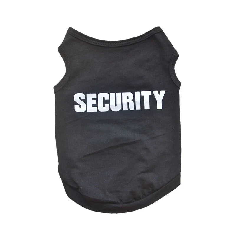 Security Clothing for Dogs Summer Pet T-shirt Costume - Tampa Home & Garden Store