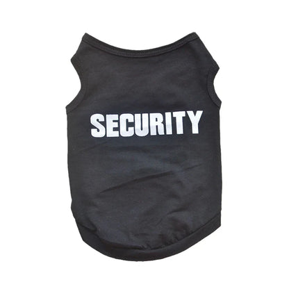 Security Clothing for Dogs Summer Pet T-shirt Costume - Tampa Home & Garden Store