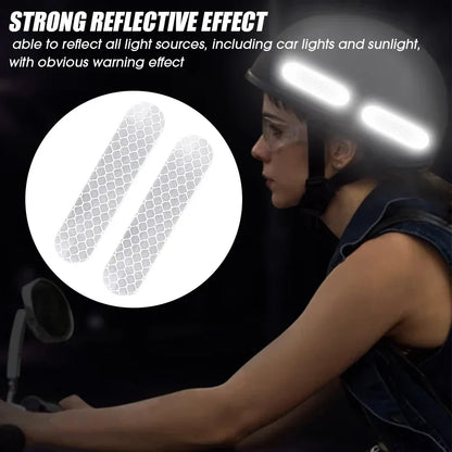 All Gear Reflective Stickers by BikerZoneZ, white honeycomb strips for night safety on Tampa Home & Garden Store