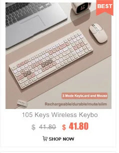 Wireless keyboard and mouse set, light-colored 105-key keyboard with mouse, FLIPSTYLEZLLC on Tampa Home & Garden Store