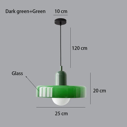 Nordic Bauhaus Glass Chandelier – Retro Dining Room Pendant Light for Living Room