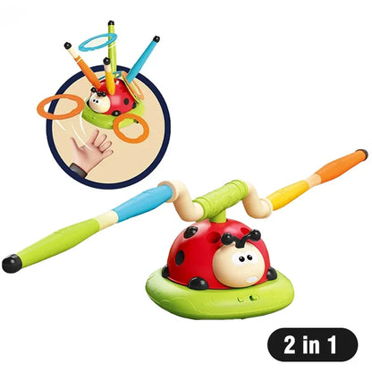 Electric rope skipping toy 2-in-1 with colorful handles and red ladybug base for kids on Tampa Home & Garden Store