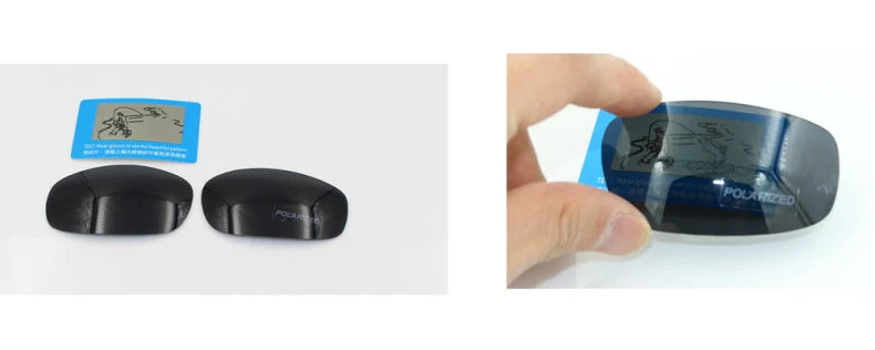 X7 Military Polarized Sunglasses pair in black with blue info card BikerZoneZ on Tampa Home & Garden Store