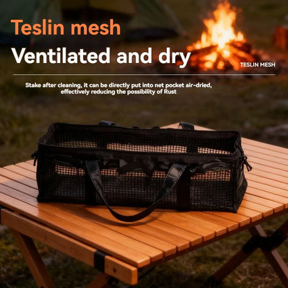 Cotton Mesh Storage Bag for Picnic and Camp Gear