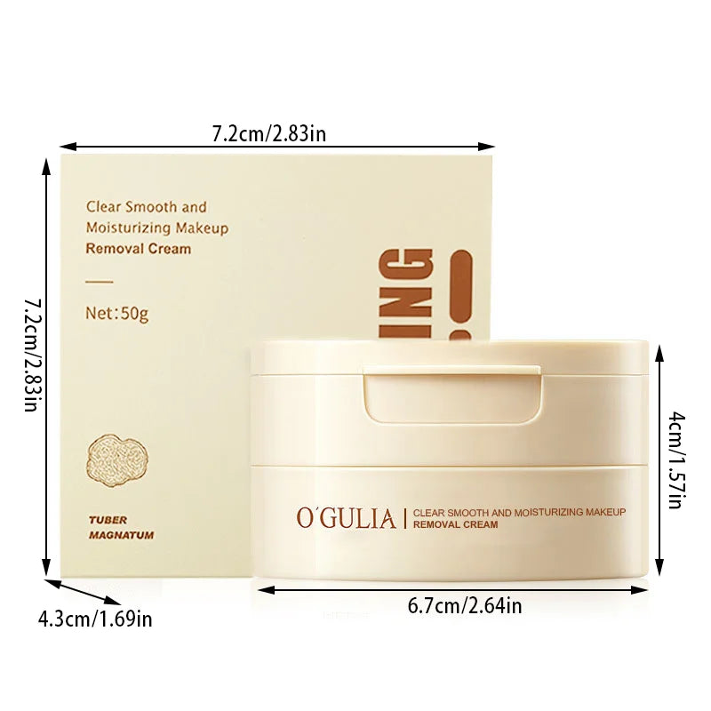 Makeup remover cream O'GULIA in beige jar with matching box, 50g net on Tampa Home & Garden Store