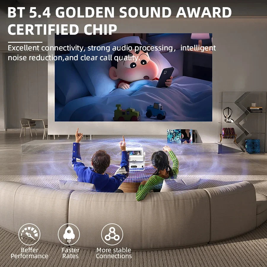 4K touch screen projector with WiFi/Bluetooth, auto focus for home theater in living room on Tampa Home & Garden Store