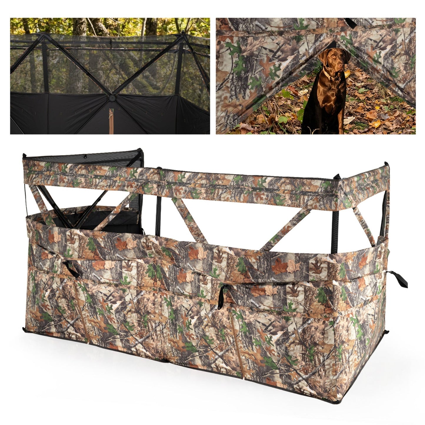 GemGear see-through hunting blind panel with dog door in camo waterflow for 1–3 people on Tampa Home & Garden Store