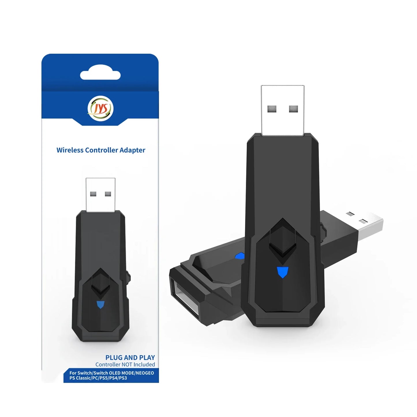 FLIPSTYLEZLLC Wireless Controller Adapter P5146 USB dongle Switch/PS5/PS4, black with blue LED on Tampa Home & Garden Store
