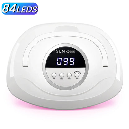 SUN x24 MAX UV LED nail lamp, white circular dryer with digital display and 84 LEDs on Tampa Home & Garden Store