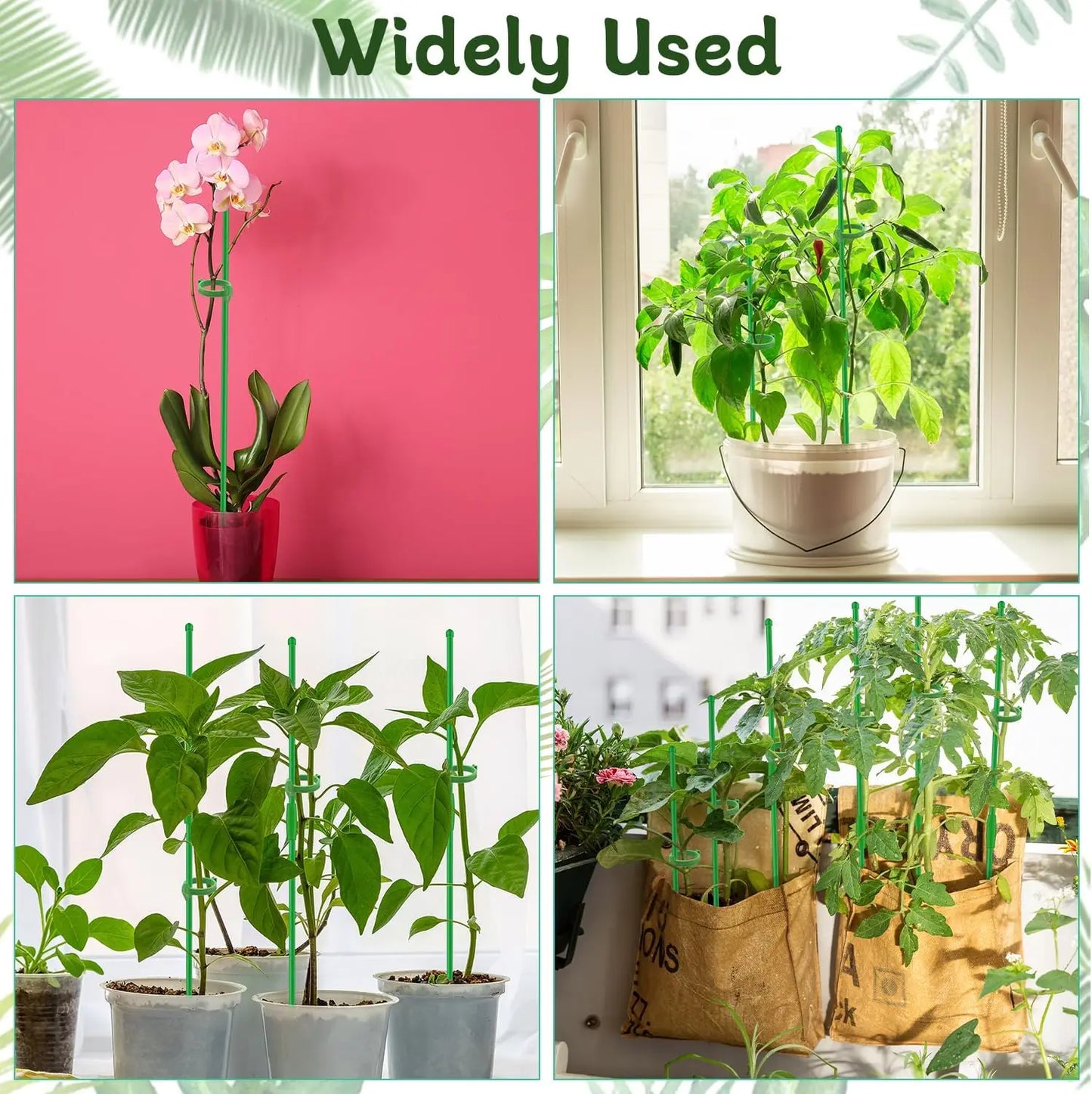 Adjustable Plant Rods and Clips for Garden Vines