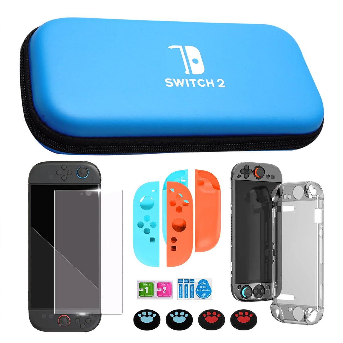 Blue hard shell carrying case for Nintendo Switch 2 by FlipStylez LLC on Tampa Home & Garden Store
