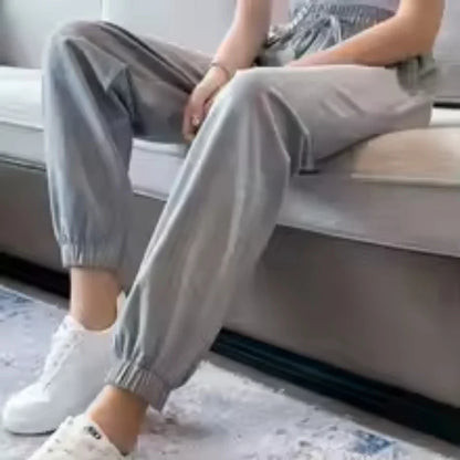Women joggers gray oversized drawstring hip hop sweatpants UpTrend Deals on Tampa Home & Garden Store