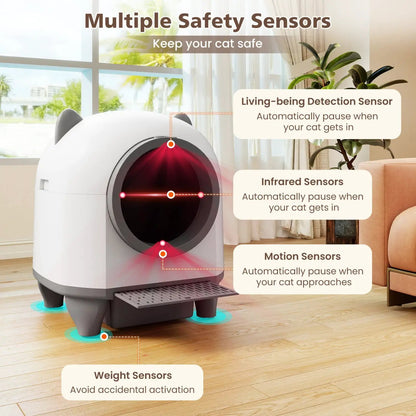 Self Cleaning Litter Box with App Control