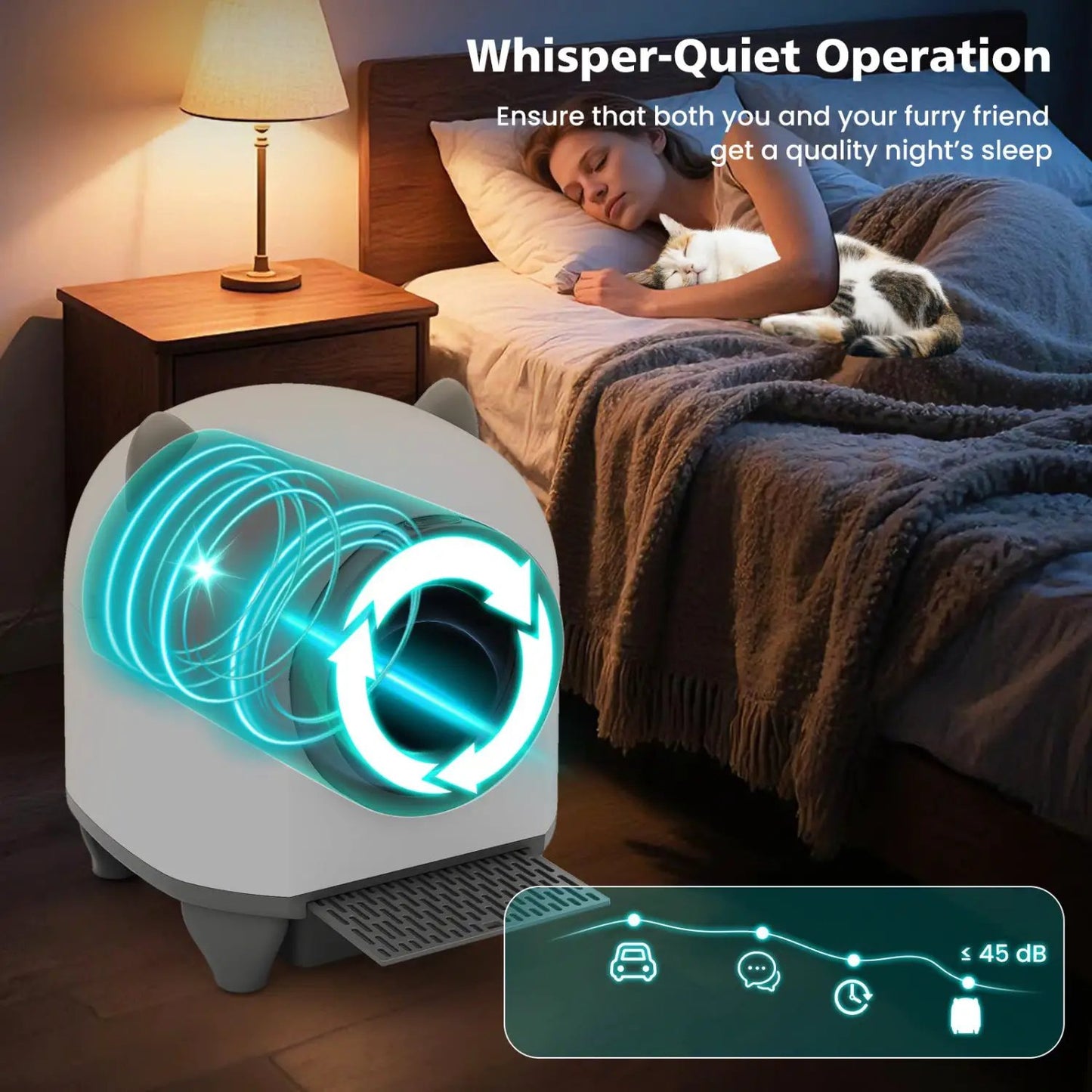 Self Cleaning Litter Box with App Control