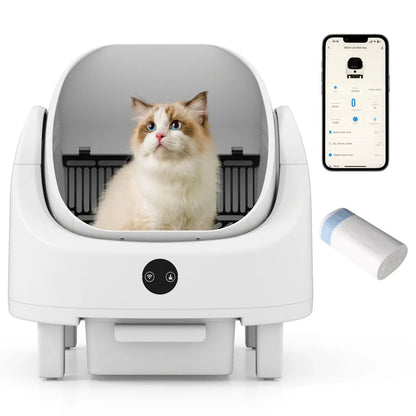Self-Cleaning Cat Litter Box With App Control