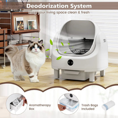 Self-Cleaning Cat Litter Box With App Control