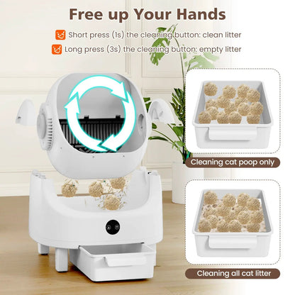 Self-Cleaning Cat Litter Box With App Control