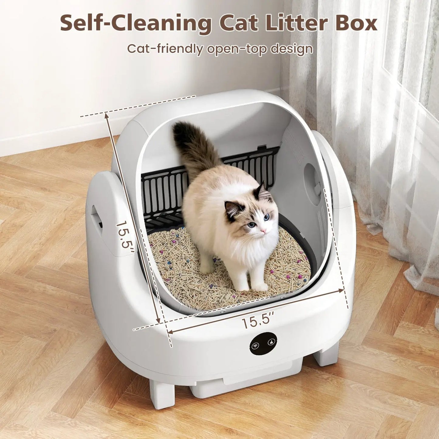 Self-Cleaning Cat Litter Box With App Control