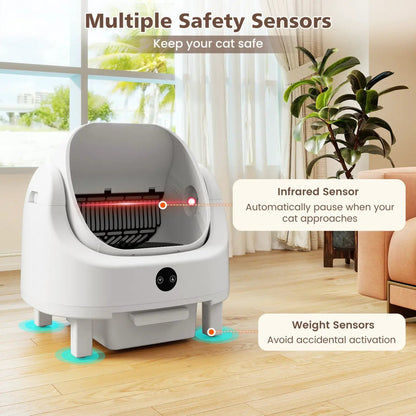 Self-Cleaning Cat Litter Box With App Control