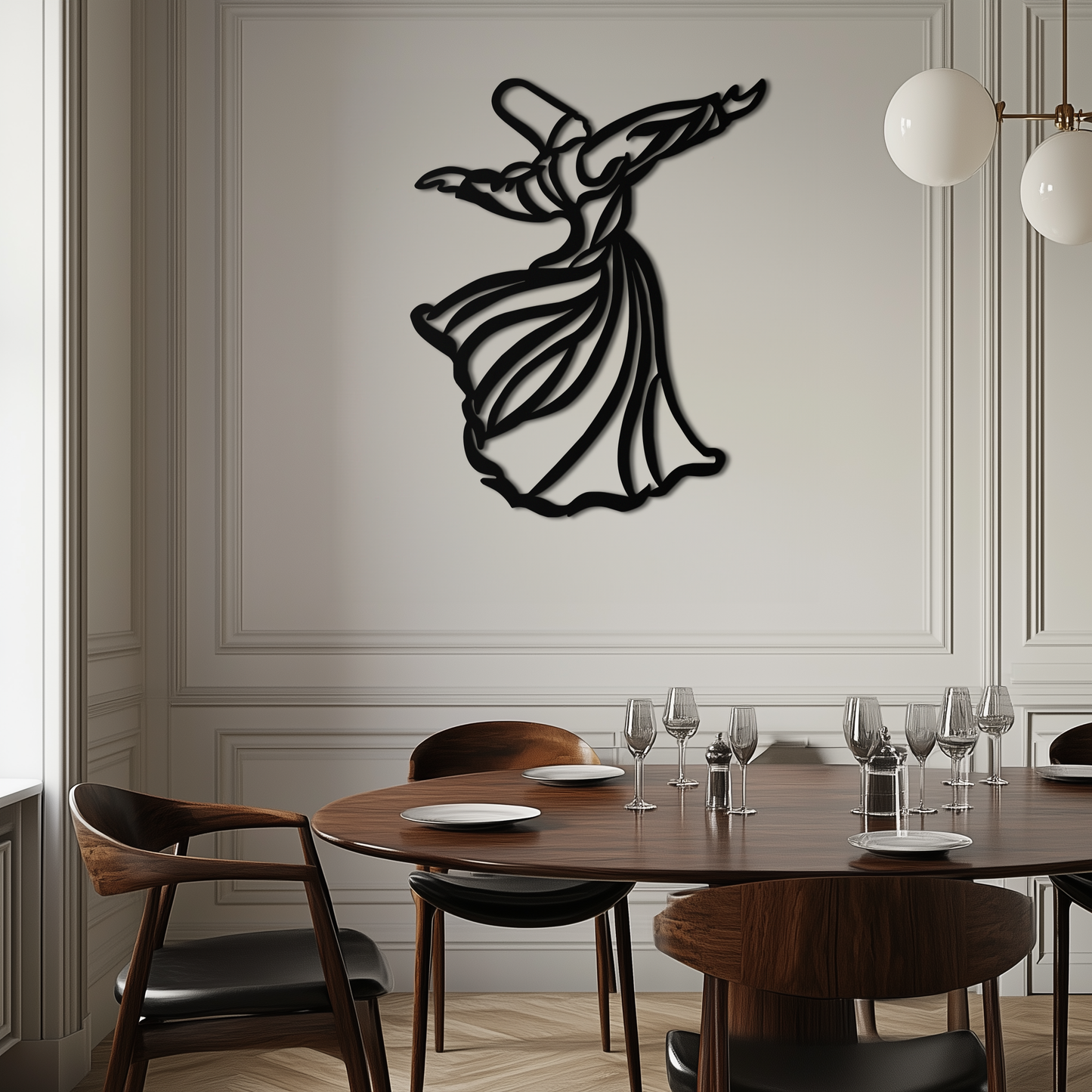 Semazen Metal Wall Art - Whirling Dervish Sufi Decor - KAF226 - Tampa Home & Garden Store